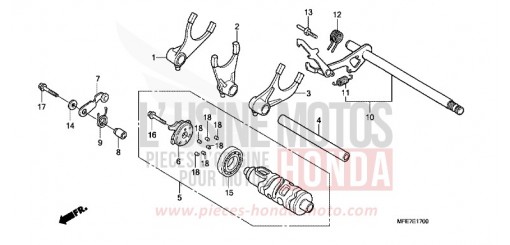GEARSHIFT DRUM VT750C2BA de 2010